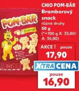 Kaufland Chio pom-bar bramborový snack nabídka