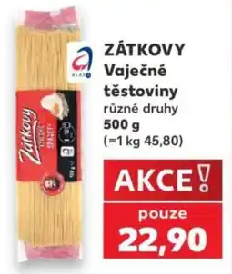 Kaufland Zátkovy vaječné těstoviny nabídka