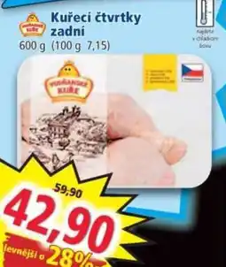 Norma Vodňanské kuře kuřecí čtvrtky zadní nabídka