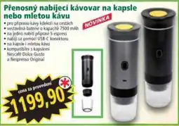 Norma Přenosný nabíjecí kávovar nabídka