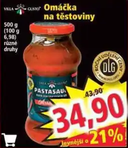 Norma Villa Gusto omáčka na těstoviny nabídka