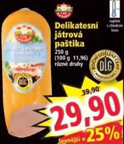 Norma Delikatesní játrová paštika nabídka