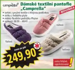 Norma Camprella dámské textilní pantofle nabídka