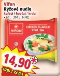 Norma Vifon rýžové nudle kuřecí / hovězí / krabi nabídka