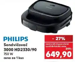 Kaufland Philips sendvičovač 3000 hd2330/90 nabídka