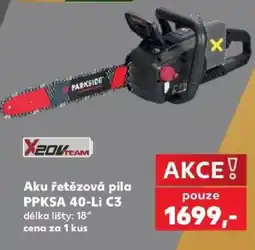 Kaufland X20K TEAM aku řetězová pila PPKSA 40-Li C3 nabídka