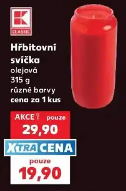 Kaufland K Classic hřbitovní svíčka olejová nabídka