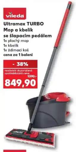 Kaufland Vileda ultramax turbo mop a kbelik se šlapacím pedálem nabídka