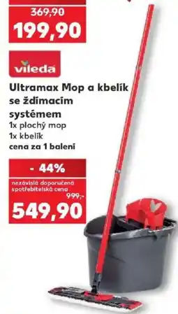 Kaufland Vileda Ultramax Mop a kbelík se ždímacím systémem nabídka