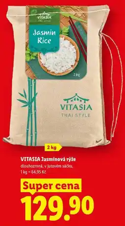 Lidl VITASIA Jasmínová rýže, dlouhozrnná, v jutovém sáčku nabídka