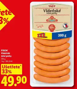 Lidl PIKOK Vídeňské mini párky nabídka