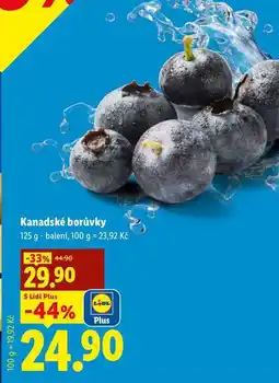 Lidl Kanadské borůvky, 125 g balení nabídka