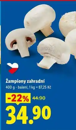 Lidl Žampiony zahradní, 400 g - balení nabídka