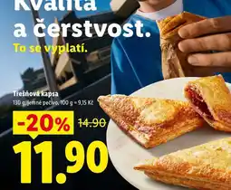 Lidl Třešňová kapsa 130 g, jemné pečivo nabídka