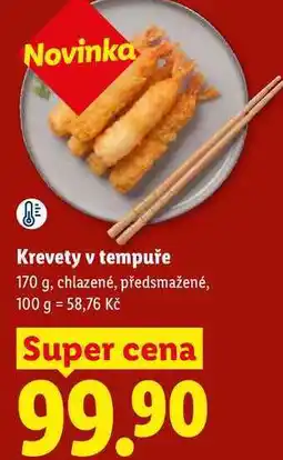Lidl Krevety v tempuře, 170 g, chlazené nabídka