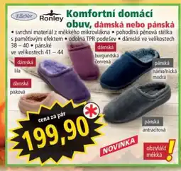 Norma Komfortní domácí obuv, dámská nebo pánská nabídka
