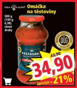 Norma Omáčka na těstoviny nabídka