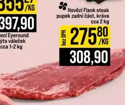 Jip Hovězí Flank steak pupek zadní část kráva cca 2 kg nabídka