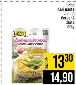 Jip Lobo kari pasta nabídka