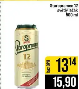 Jip Staropramen 12 světlý ležák 500 ml nabídka