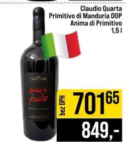 Jip Claudio Quarta Primitivo di Manduria DOP Anima di Primitivo nabídka