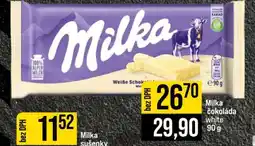 Jip Milka čokoláda white 90 g nabídka