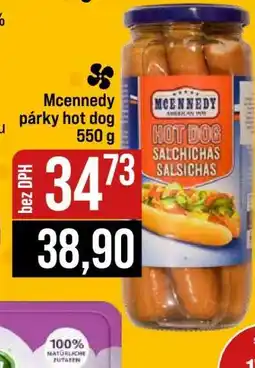 Jip Mcennedy párky hot dog 550 g nabídka