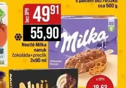 Jip Nestlé Milka nanuk čokoláda+preclík 3x90 ml nabídka