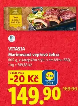 Lidl VITASIA Marinovaná vepřová žebra nabídka