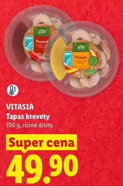 Lidl VITASIA Tapas krevety, 100 g, různé druhy nabídka