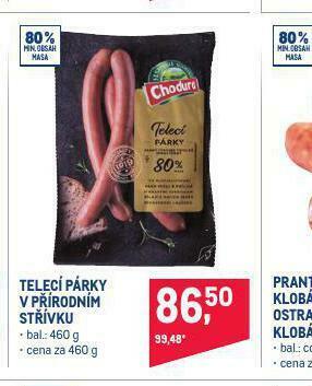 Makro Telecí párky v přírodním střívku nabídka