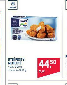 Makro Frosta rybí prsty nemleté nabídka