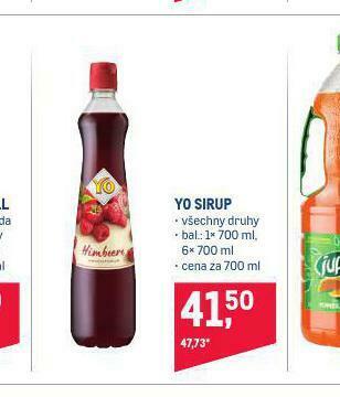 Makro Yo sirup nabídka