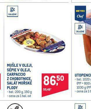 Makro Mušle v oleji nabídka