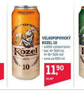 Makro Pivo velkopopovický kozel 10 nabídka