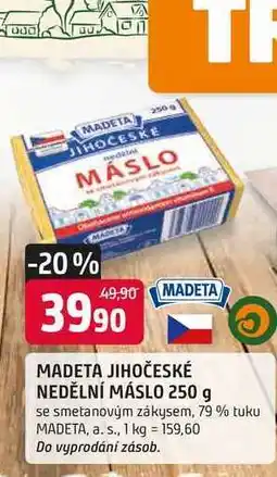 Trefa MADETA JIHOČESKÉ NEDĚLNÍ MÁSLO 250 g se smetanovým zákysem, 79 % tuku nabídka