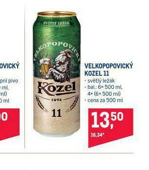 Makro Pivo velkopopovický kozel 11 nabídka