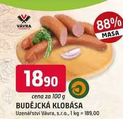 Trefa BUDĚJCKÁ KLOBÁSA nabídka