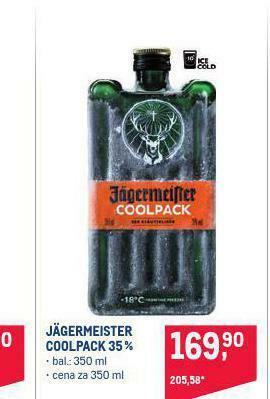Makro Jägermeister coolpack 35% nabídka
