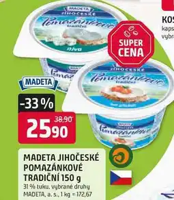 Trefa MADETA JIHOČESKÉ POMAZÁNKOVÉ TRADIČNÍ 150 g 31% tuku, vybrané druhy nabídka