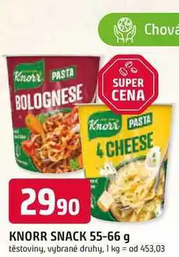Trefa KNORR SNACK 55-66 g těstoviny nabídka