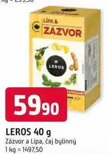 Trefa LEROS 40 g Zázvor a Lípa, čaj bylinný nabídka