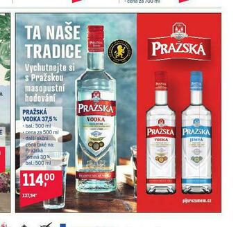Makro Pražská vodka 37,5% nabídka