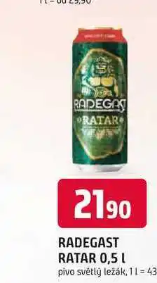 Trefa RADEGAST RATAR 0,5L pivo světlý ležák nabídka