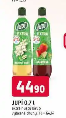 Trefa JUPÍ 0,7L extra hustý sirup vybrané druhy nabídka