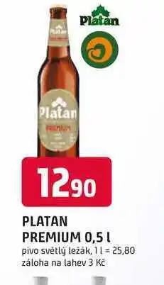 Trefa PLATAN PREMIUM 0,5l pivo světlý ležák nabídka