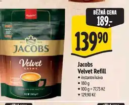 Albert Jacobs Velvet Refill instantní káva nabídka