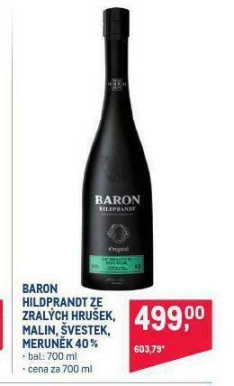 Makro Baron hildprandt ze zralých hrušek, malin, švestke, meruněk nabídka