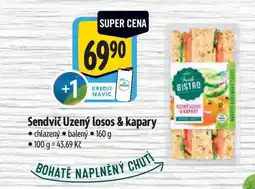 Albert Sendvič Uzený losos & kapary nabídka