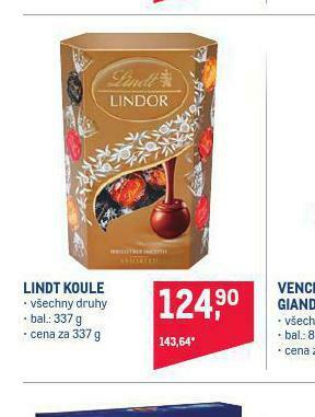 Makro Lindt koule nabídka